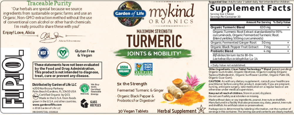 mykind Organics Maximum Strength Turmeric Joints & Mobility