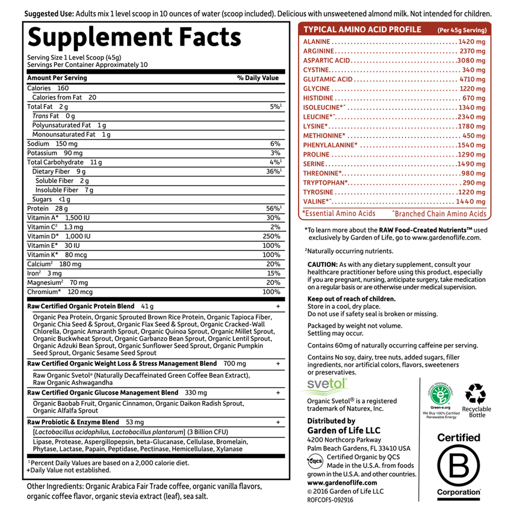 RAW Fit Coffee Protein