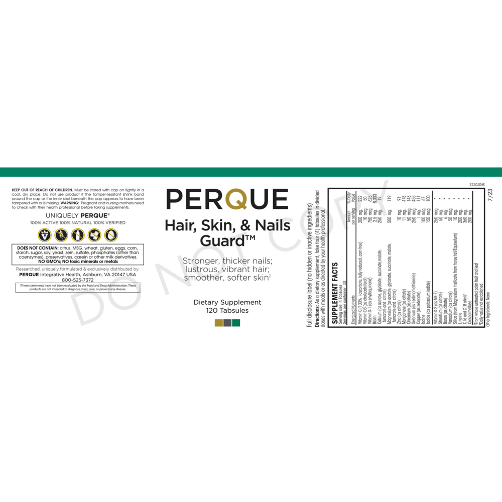 Hair, Skin and Nails Guard