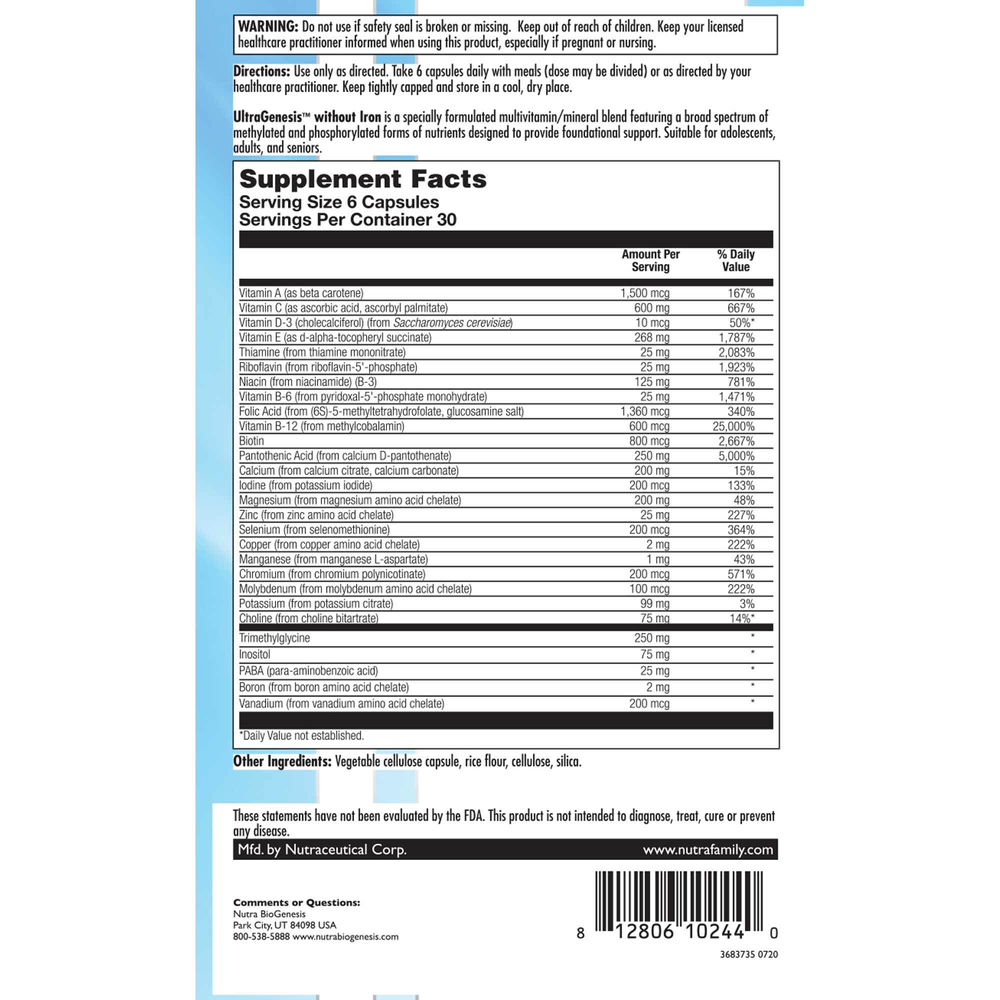 UltraGenesis w/o Iron