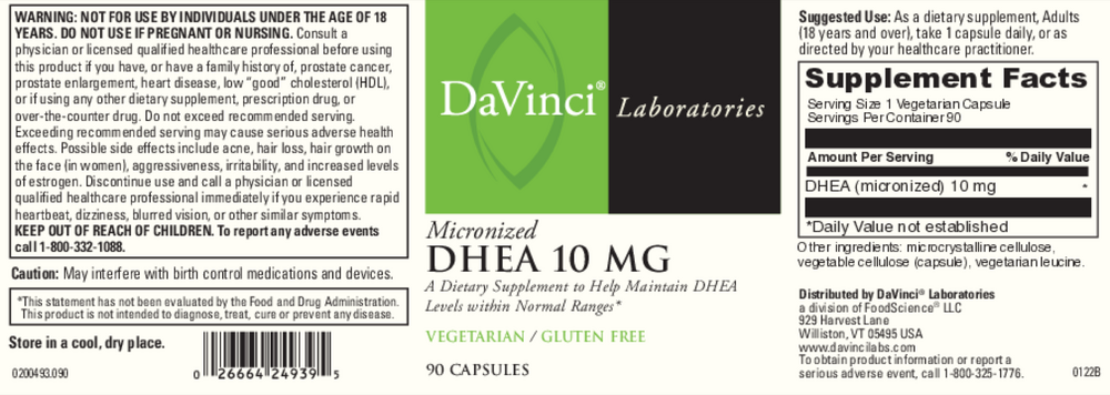 DHEA (micronized) 10mg