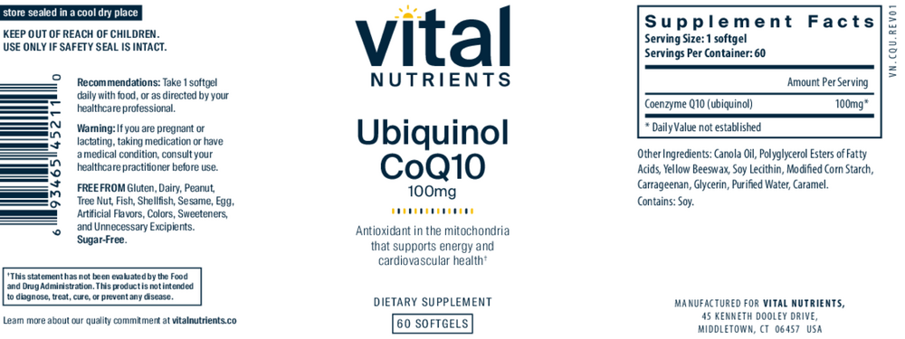 Ubiquinol CoQ10 100mg