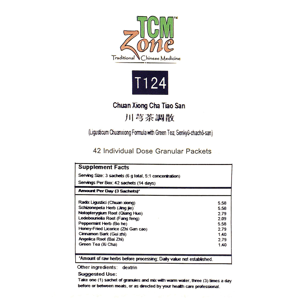 Ligusticum Chuanxiong w/Green Tea Sachets (T124G)