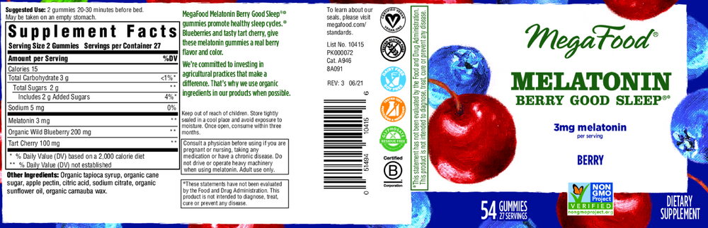 Melatonin Berry Good Sleep®* Gummies