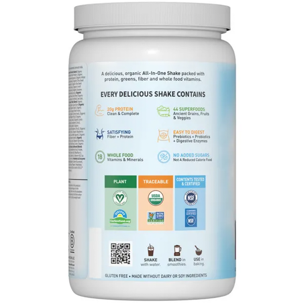 Raw Organic Meal Plant-Based Chocolate Flavor