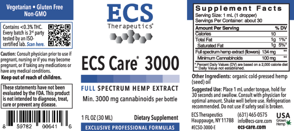 ECS Care™ 3000 Full Spectrum Hemp (California Only)