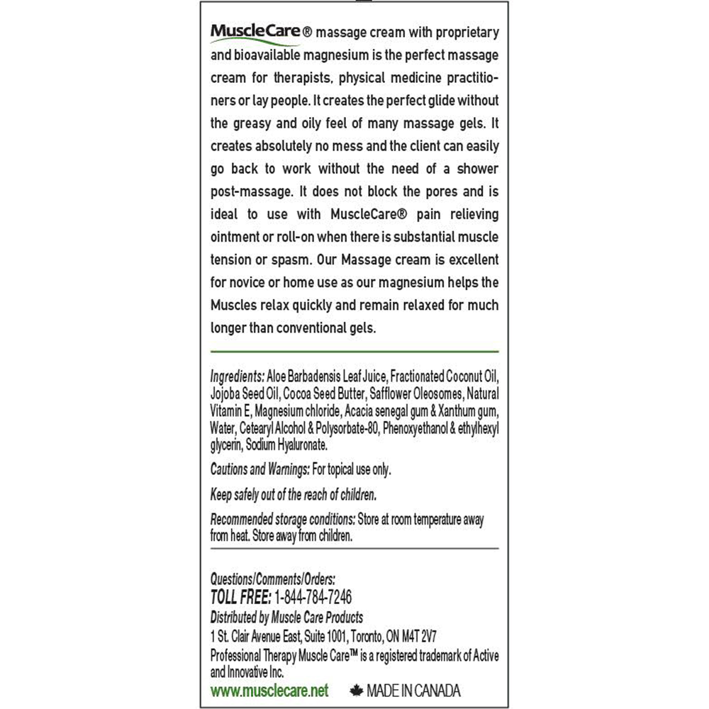 MuscleCare Massage Lotion