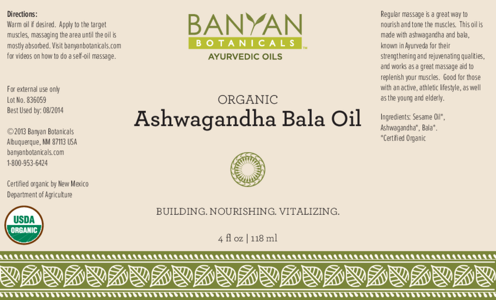 Ashwagandha/Bala Oil, Organic
