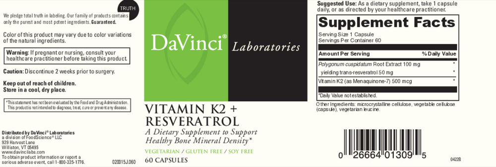 Vitamin K2+ Resveratrol