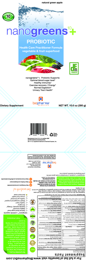 NanoGreens+ Probiotic - Green Apple