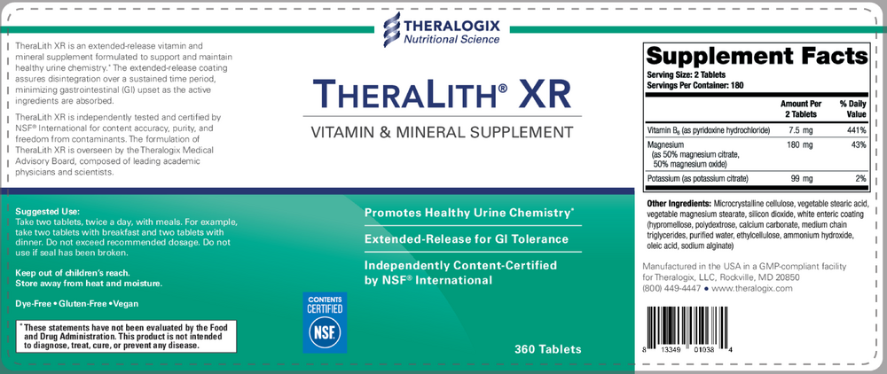 TheraLith® XR Vitamin & Minerals Supplement (90 day supply)
