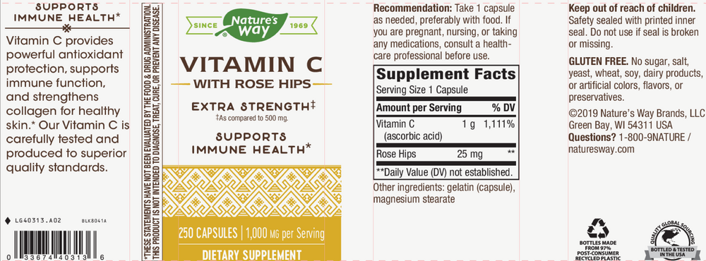 Vitamin C 1000mg with Rose Hips