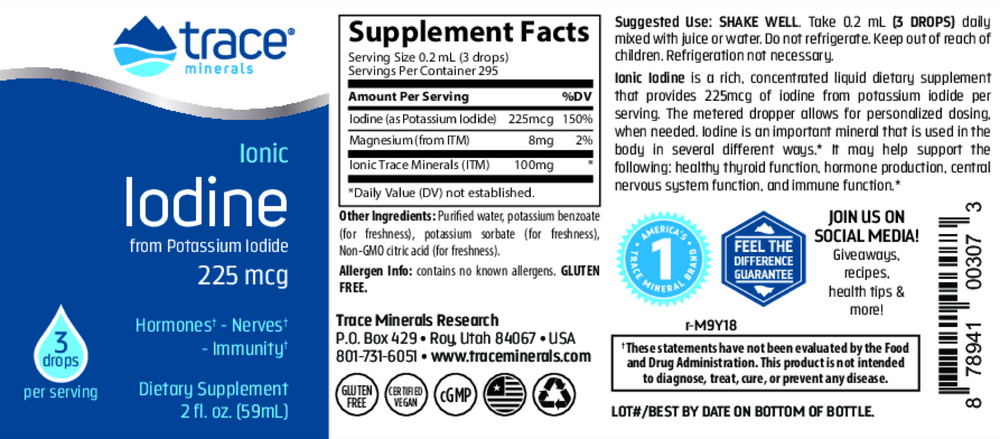 Liquid Ionic Iodine from Potassium Iodide 225mcg