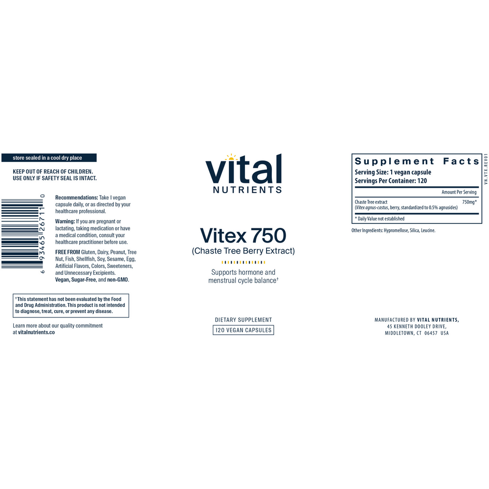 Vitex 750 (Chaste Tree Berry Extract)