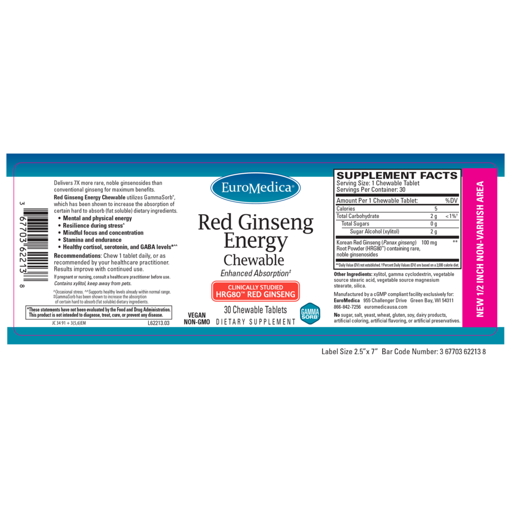 Red Ginseng Energy Chewable