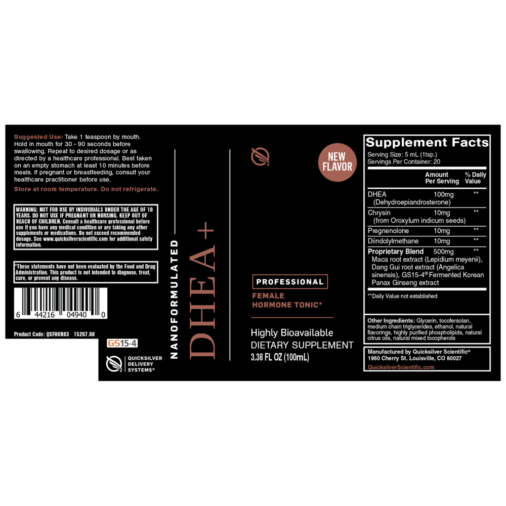 Nanoformulated DHEA+ Female Hormone Tonic