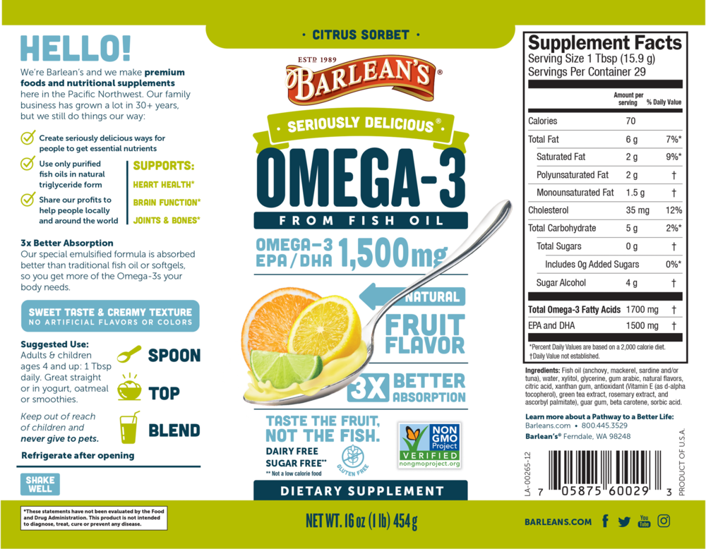 Seriously Delicious High Potency Citrus Sorbet