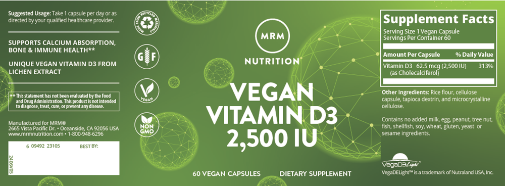 Vegan Vitamin D3 2500IU
