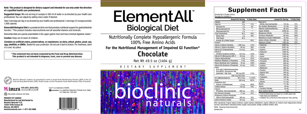 ElementAll Biological Diet - Chocolate