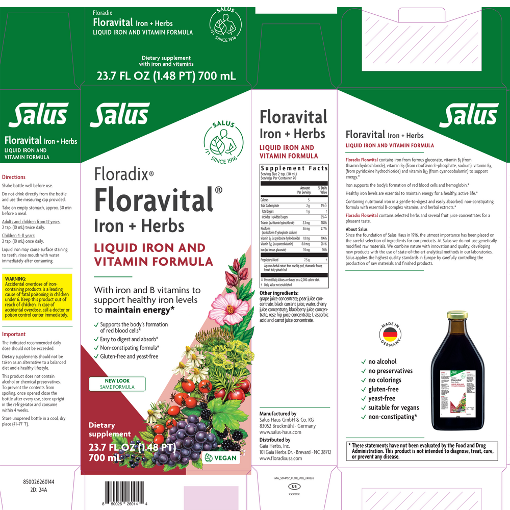 Floradix Floravital Iron + Herbs