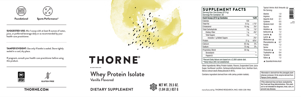 Whey Protein Isolate Van NSF