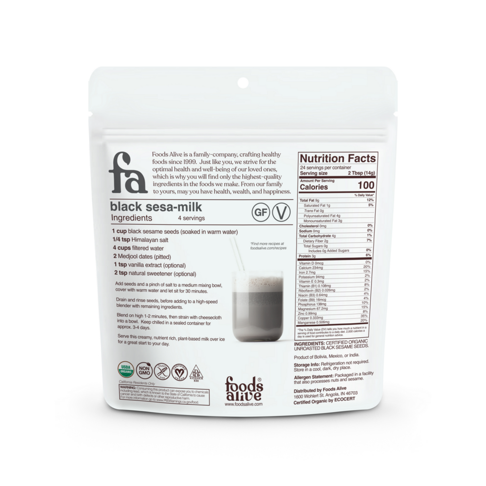 Black Sesame Seeds Organic