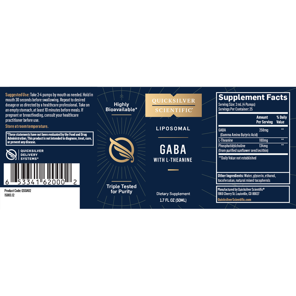Liposomal GABA with L-Theanine
