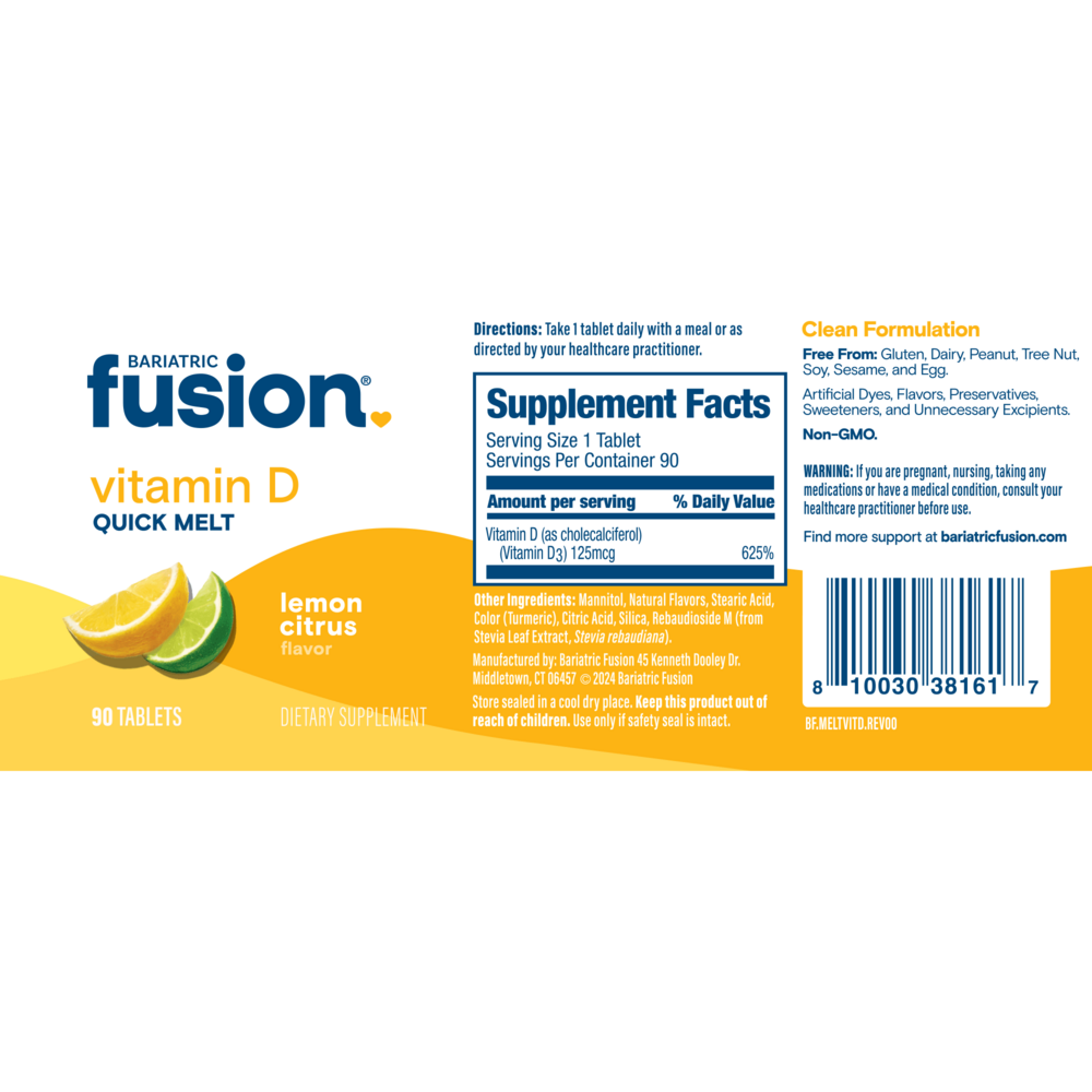 Vitamin D Quick Melt, Lemon Citrus