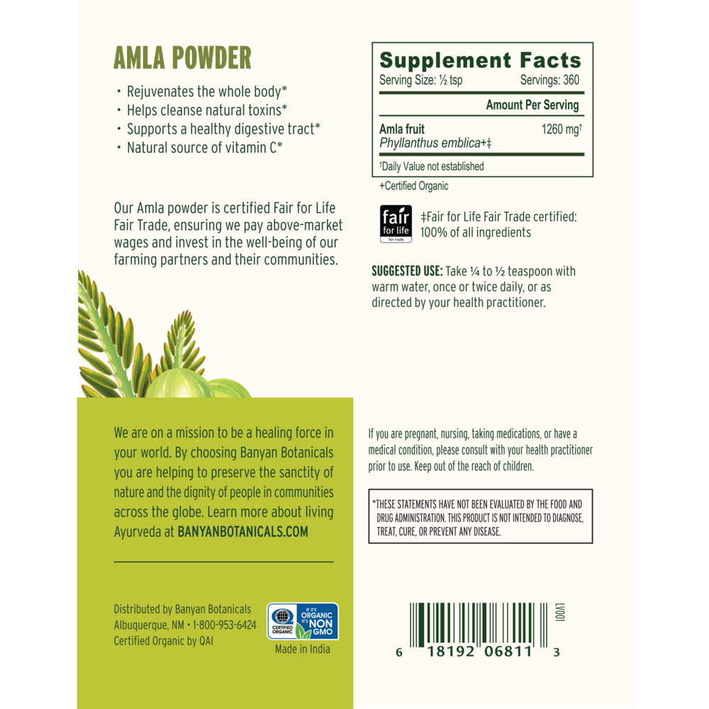 Amalaki Fruit Powder, Organic