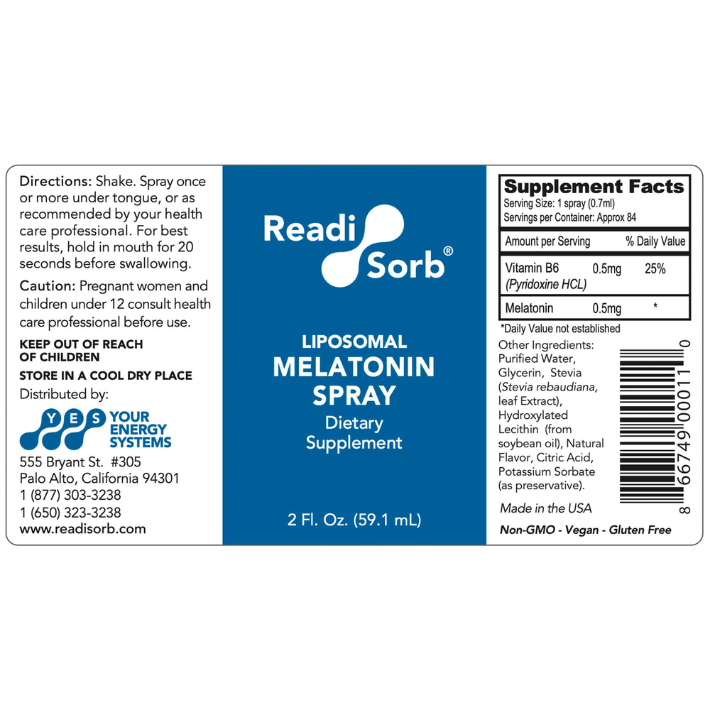 Liposomal Melatonin Spray