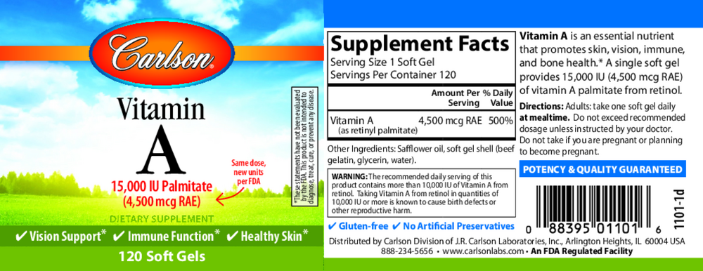 Vitamin A Palmitate 15000IU