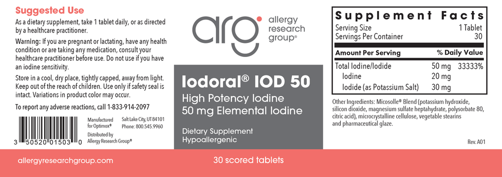 Optimox® Iodoral 50 mg High Potency Iodine