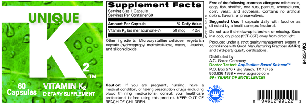 Unique Vitamin K2