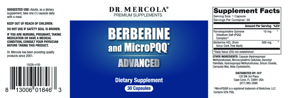 Berberine with MicroPQQ