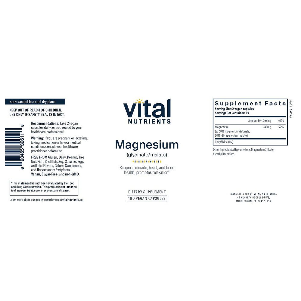 Magnesium (glycinate/malate)