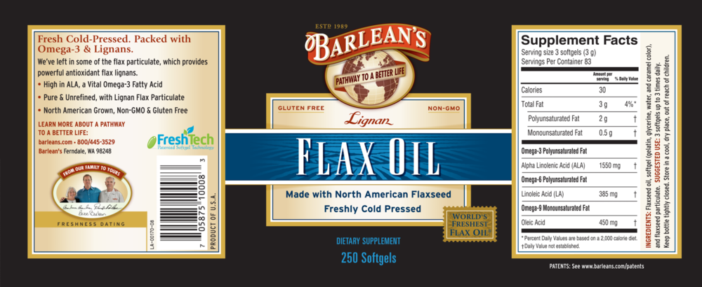 Lignan Flax Oil - Softgels