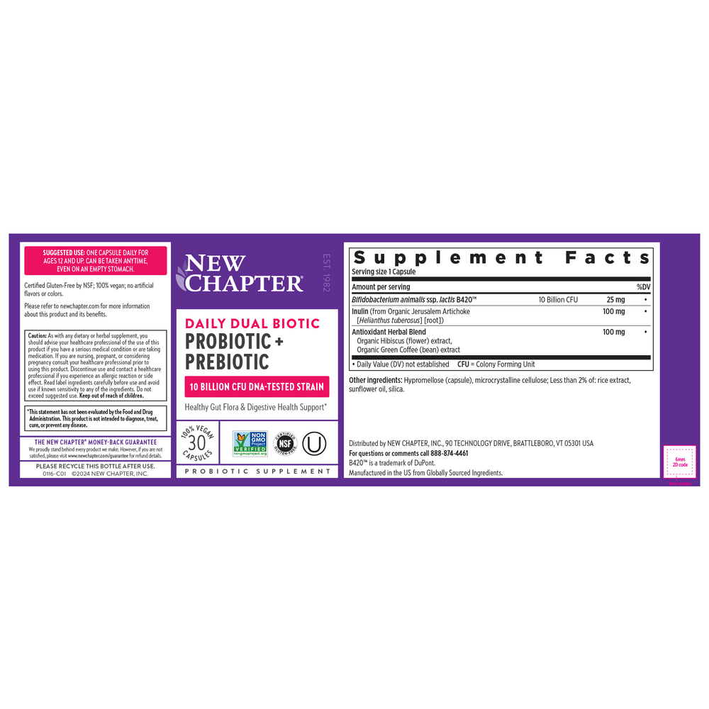 Daily Dual Biotic Probiotic + Prebiotic