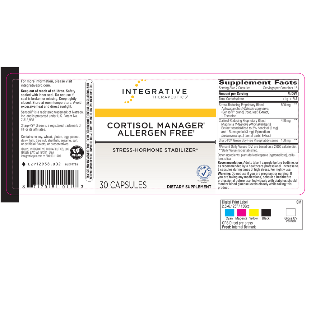Cortisol Manager® Allergen Free