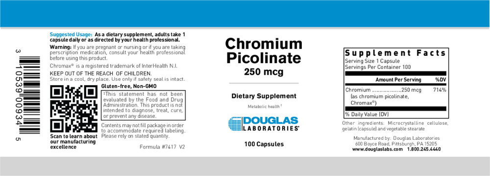 Chromium Picolinate 250mcg