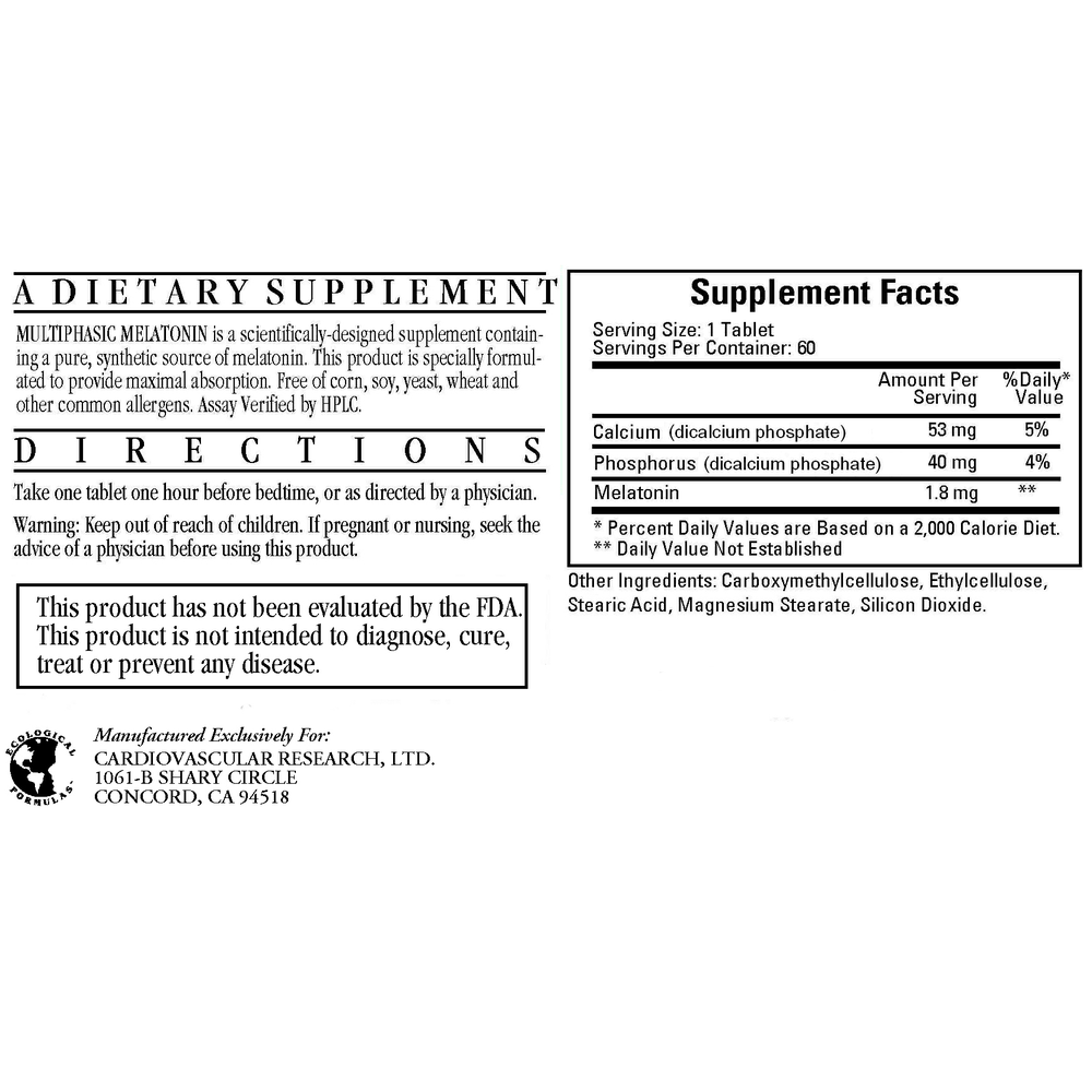 Multiphasic Melatonin SR (1.8mg)