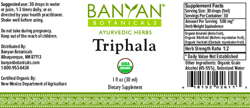 Triphala Liquid Extract, Organic