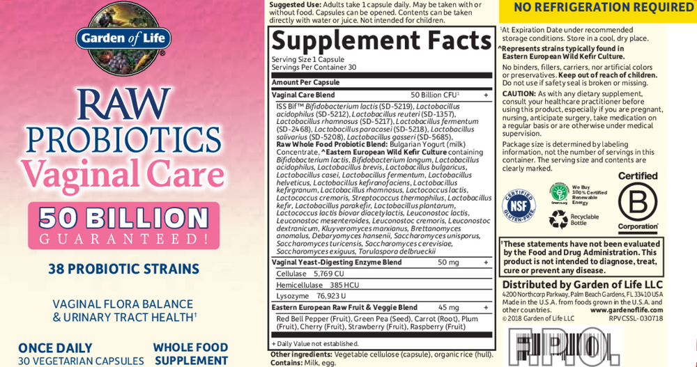 RAW Probiotics Vaginal Care