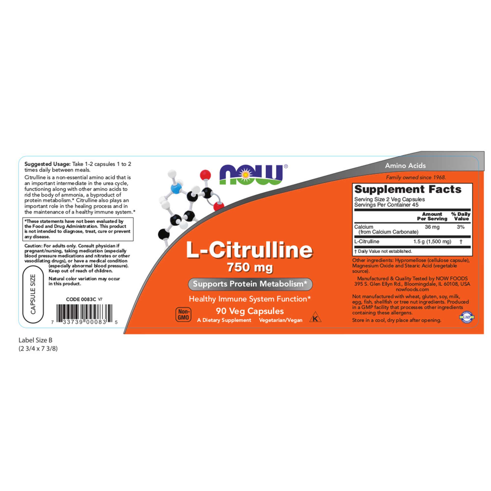 L-Citrulline 750mg
