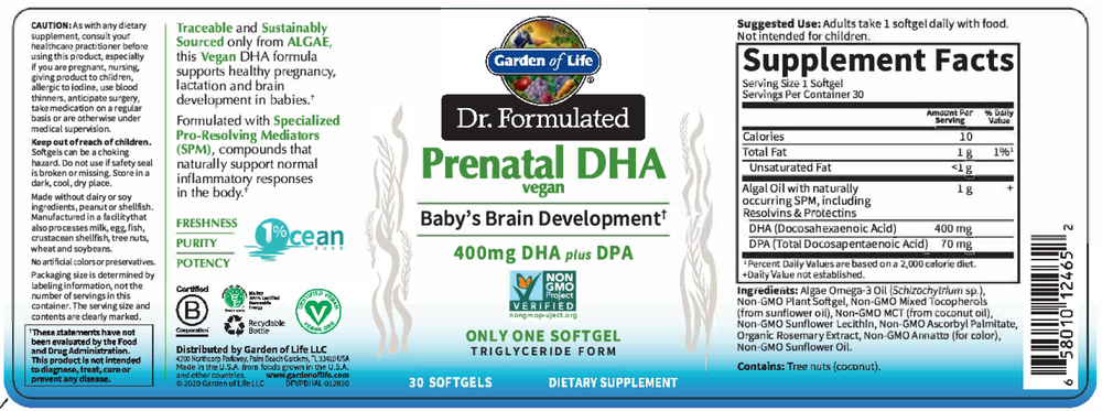 Dr. Formulated Prenatal DHA