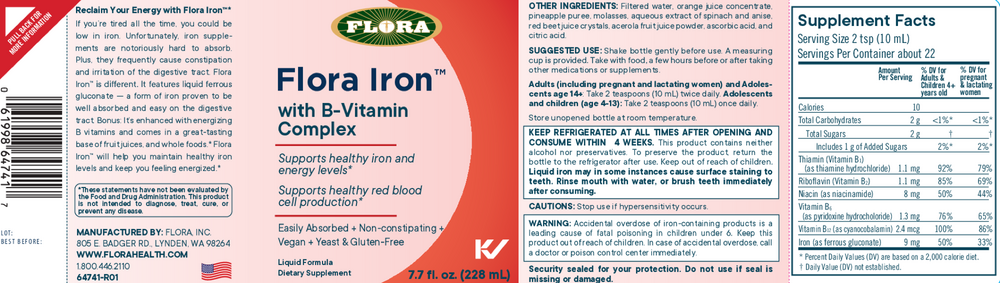 Flora Iron™ with B-Vitamin Complex