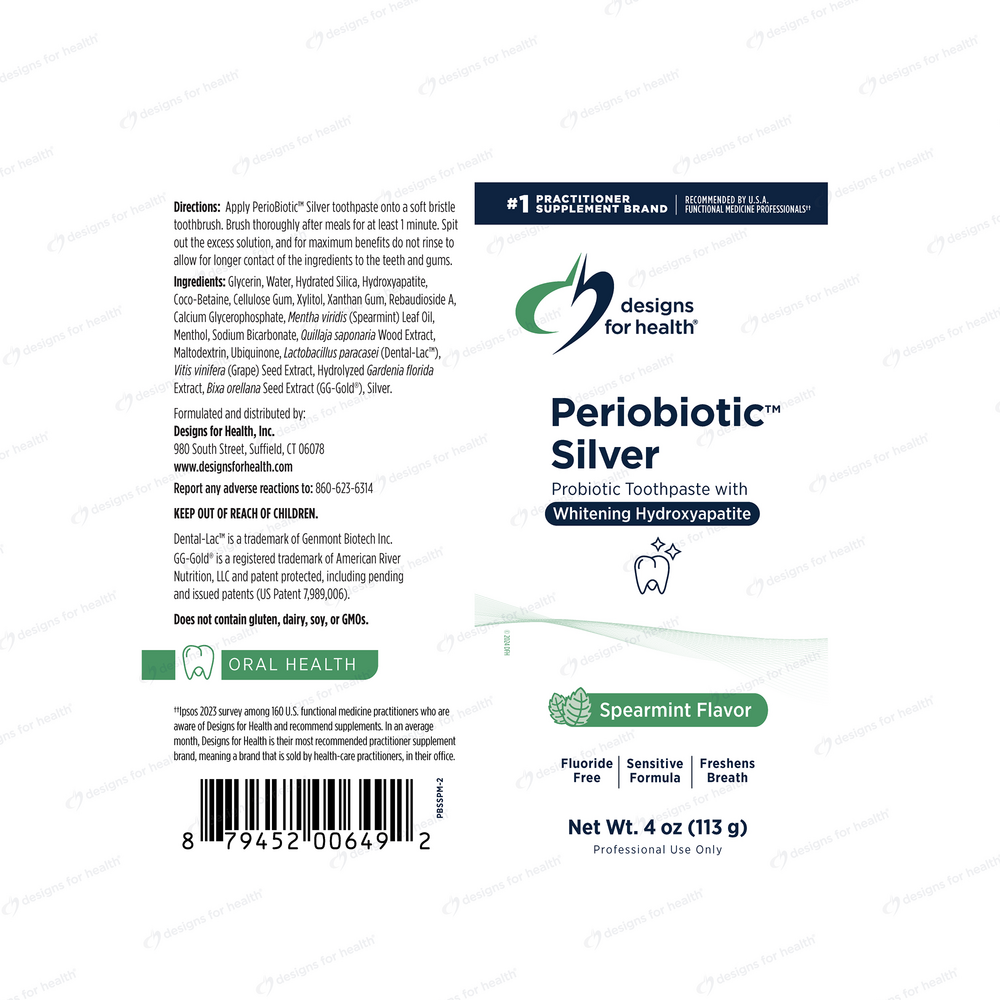 PerioBiotic™ Silver Spearmint Toothpaste