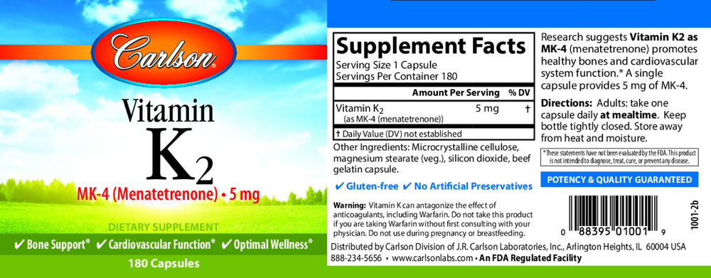 Vitamin K2 as MK-4
