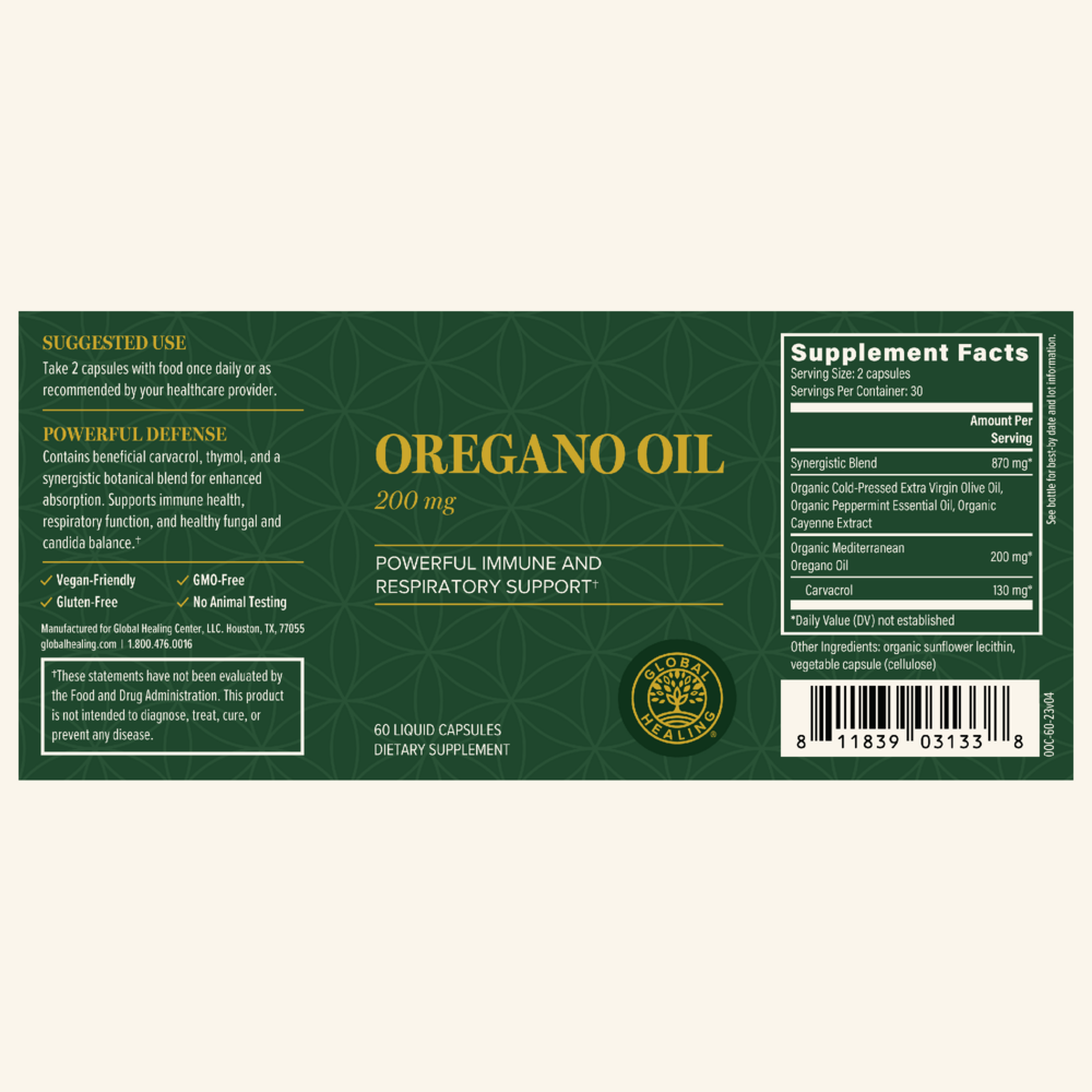 Oregano Oil 200 mg, Liquid Capsules