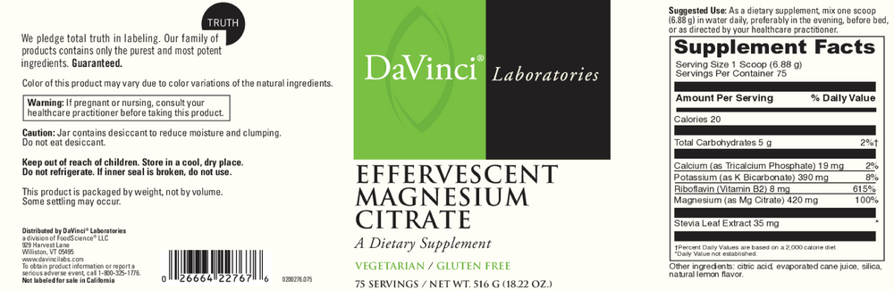 Effervescent Magnesium Citrate