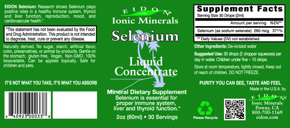 Eidon Ionic Minerals - 2oz Selenium Liqu